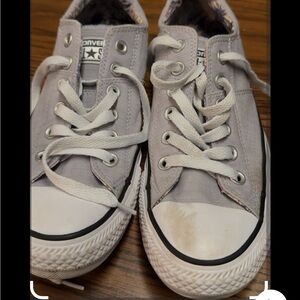 Converse All Star Gray and White Sneakers in size 8